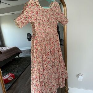 Elegant Floral Long Sleeve Dress